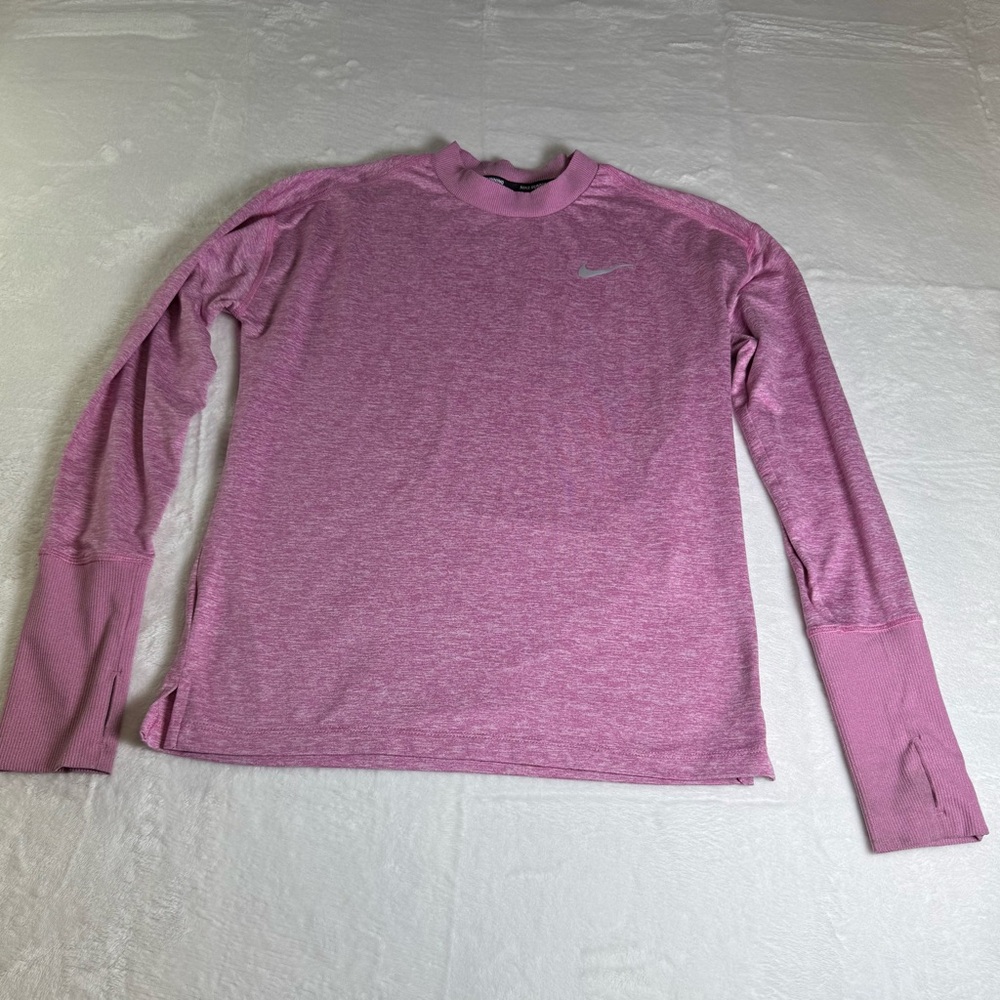 Nike womens Heather Pink Long-Sleeve Training Top‎